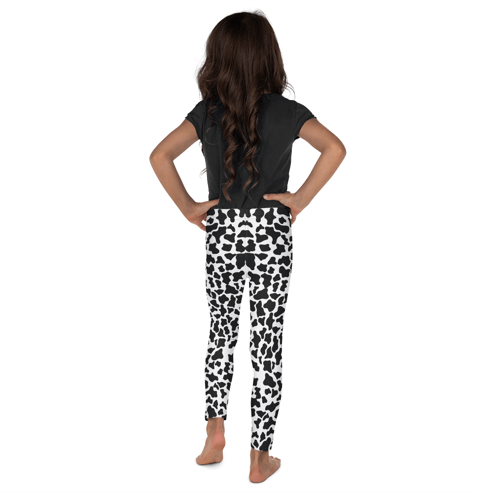 Black & White Cow Print  Kid's Leggings