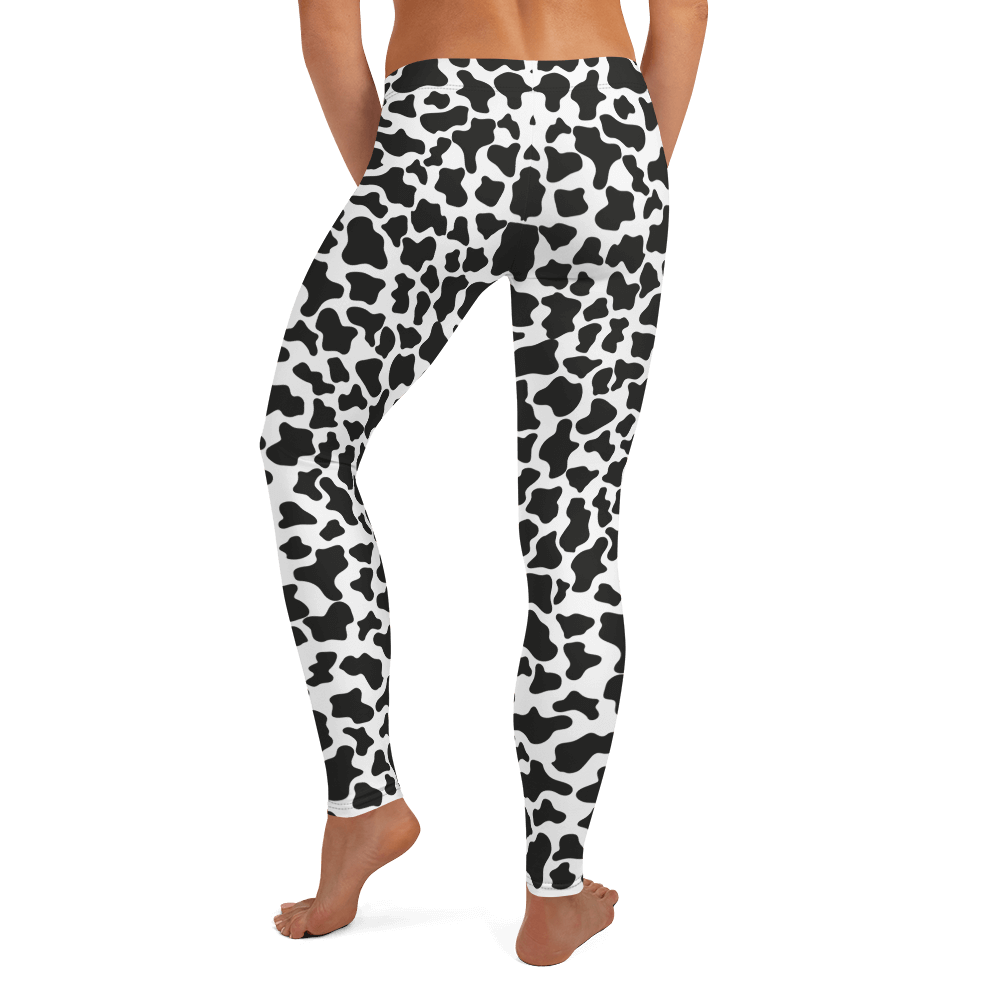 Black & White Cow Print  Leggings