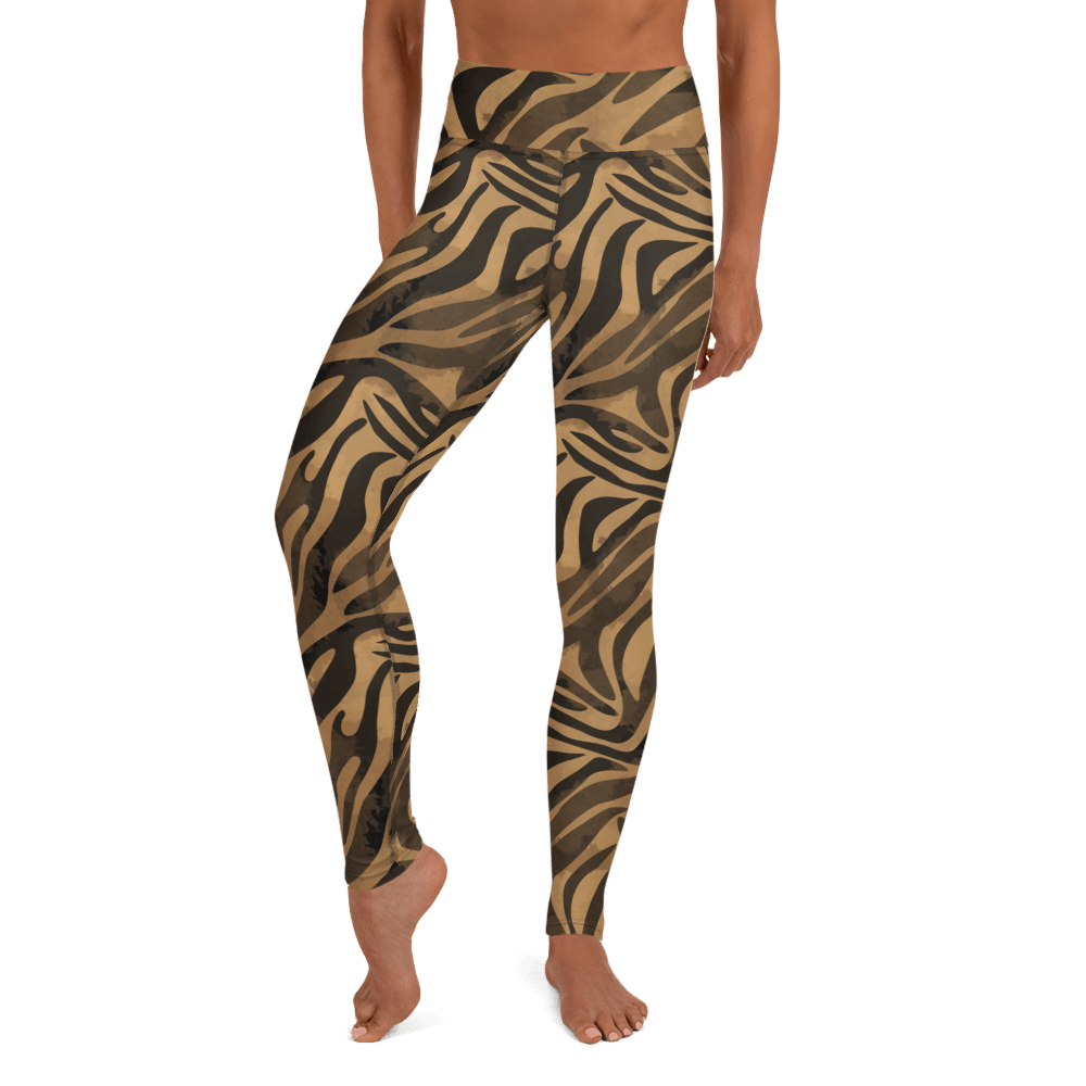 Brown Animal Print  Yoga Leggings