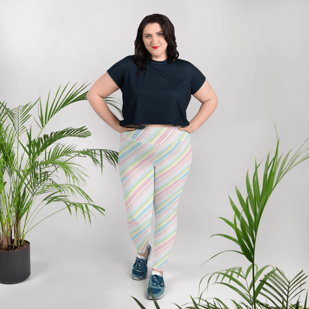 Candy Stripes  Plus Size Leggings