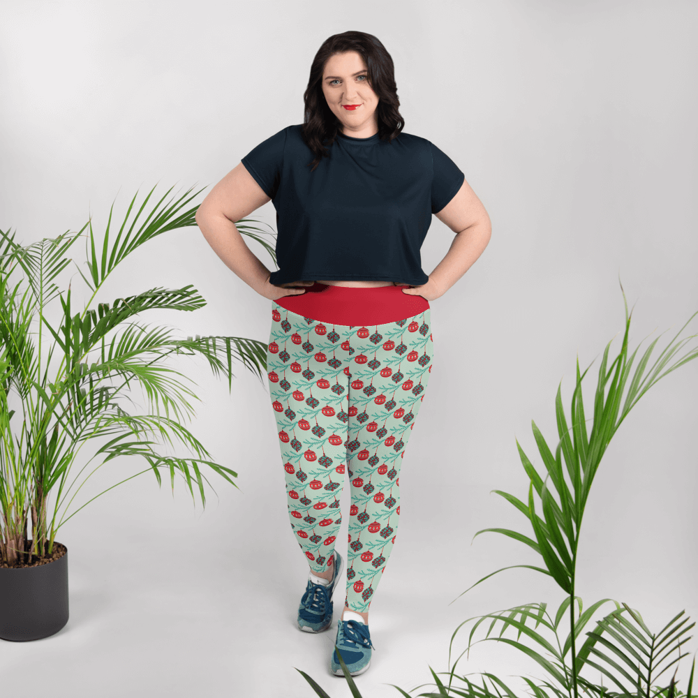 Christmas Baubles  Plus Size Leggings