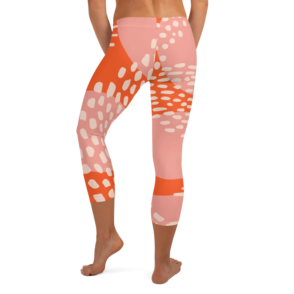 Fun in Orange  Capri Leggings