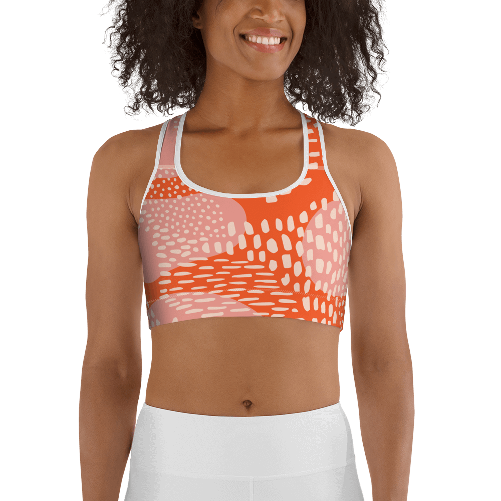 Fun in Orange  Sports bra