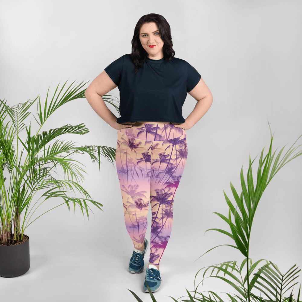 Purple Sunset  Plus Size Leggings
