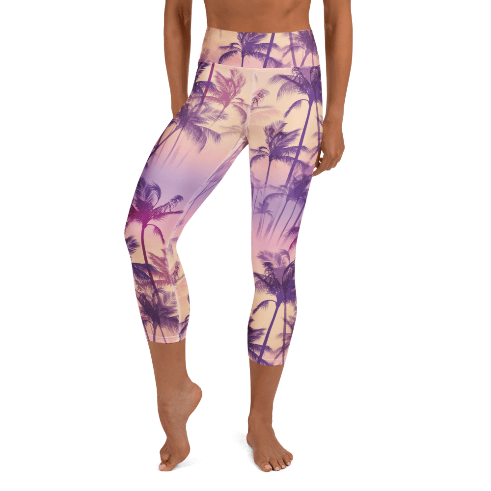 Purple Sunset  Yoga Capri Leggings