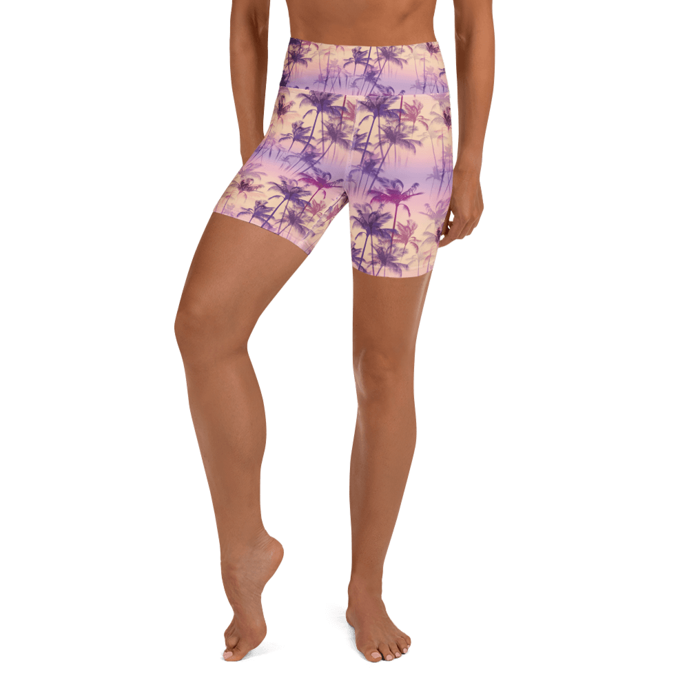 Purple Sunset  Yoga Shorts