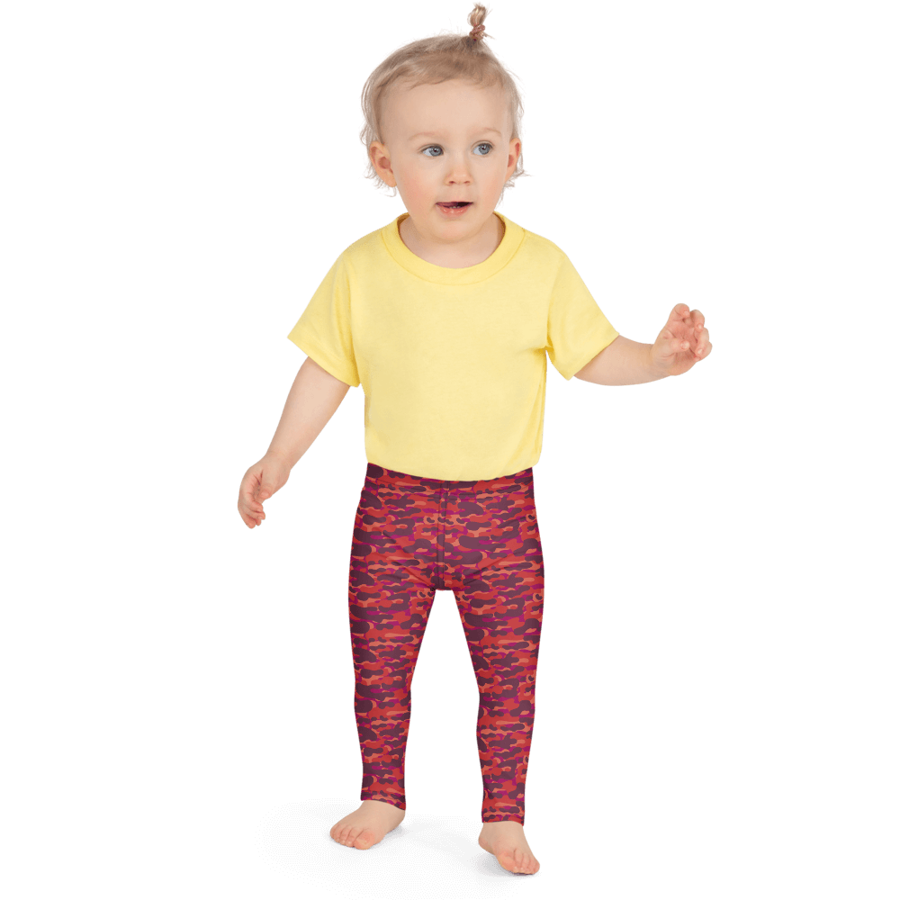 Red Hue Camo  Kid's Leggings