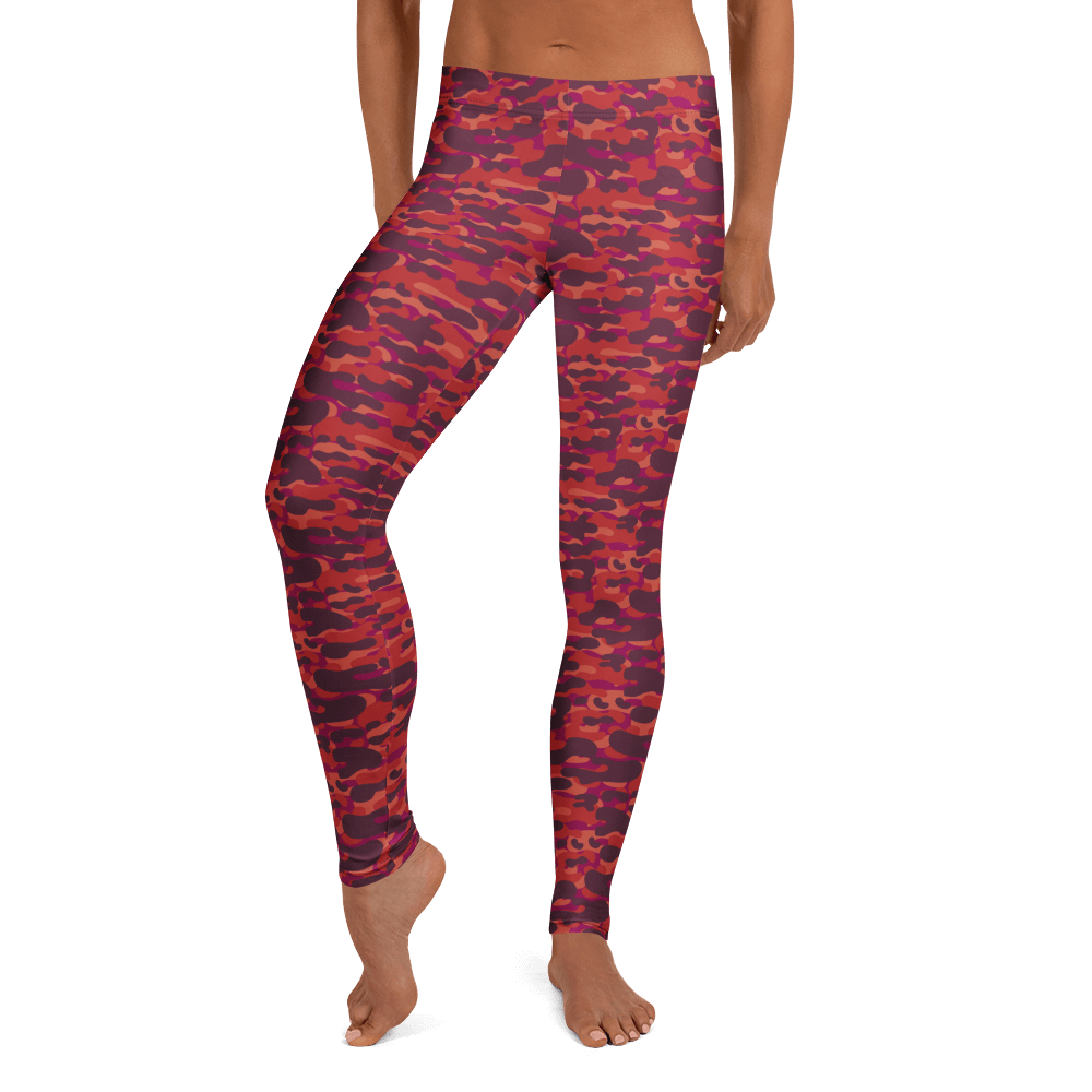 Red Hue Camo  Leggings