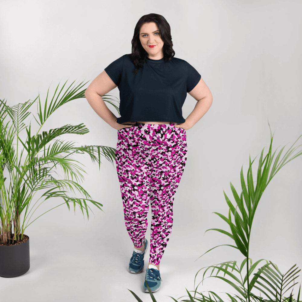 Think Pink Camo  Plus Size Leggings