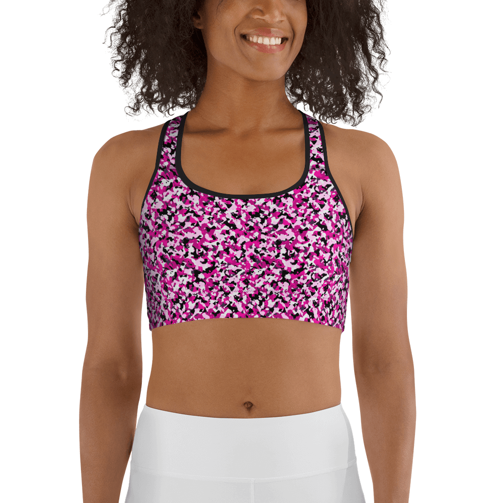 Think Pink Camo  Sports bra