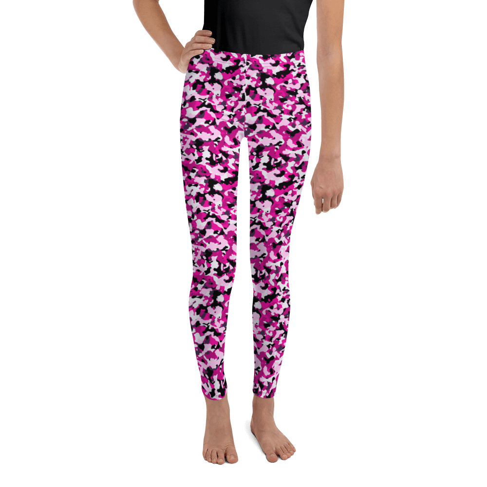 Think Pink Camo  Youth Leggings