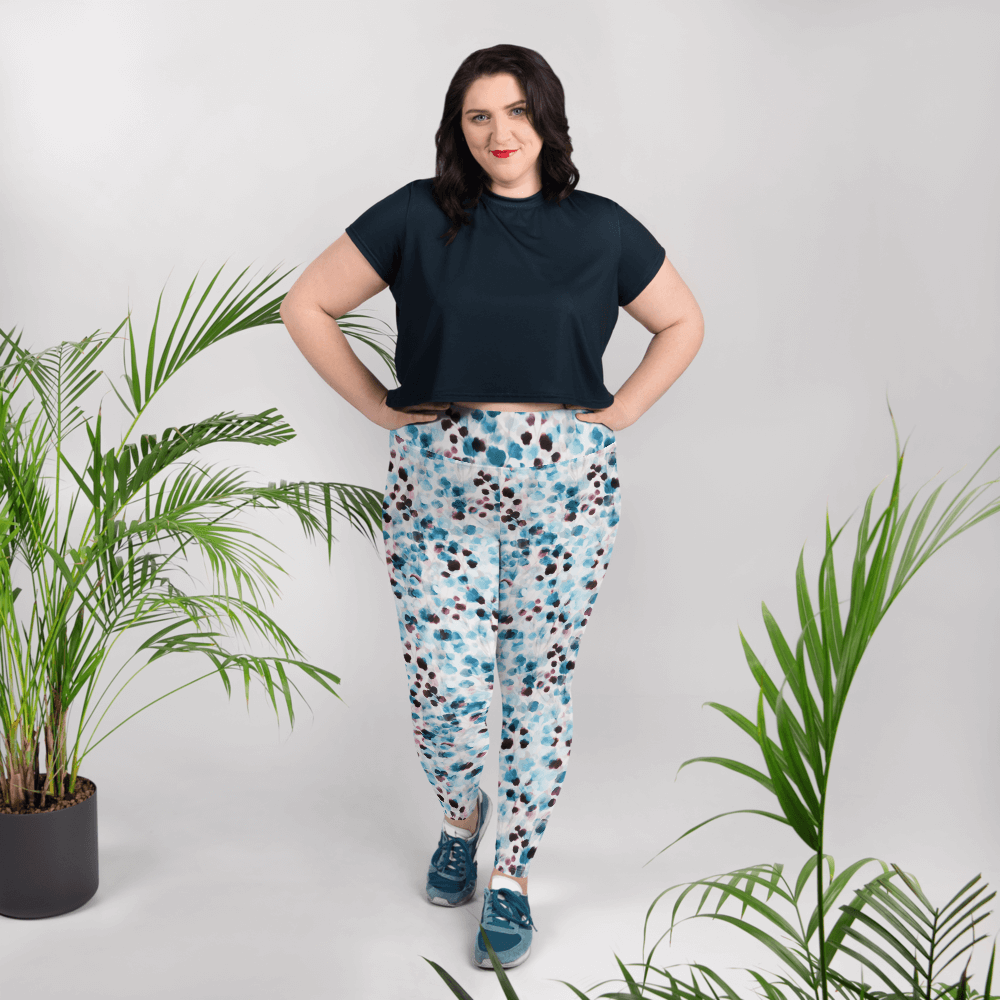 Watercolor Flowers  Plus Size Leggings