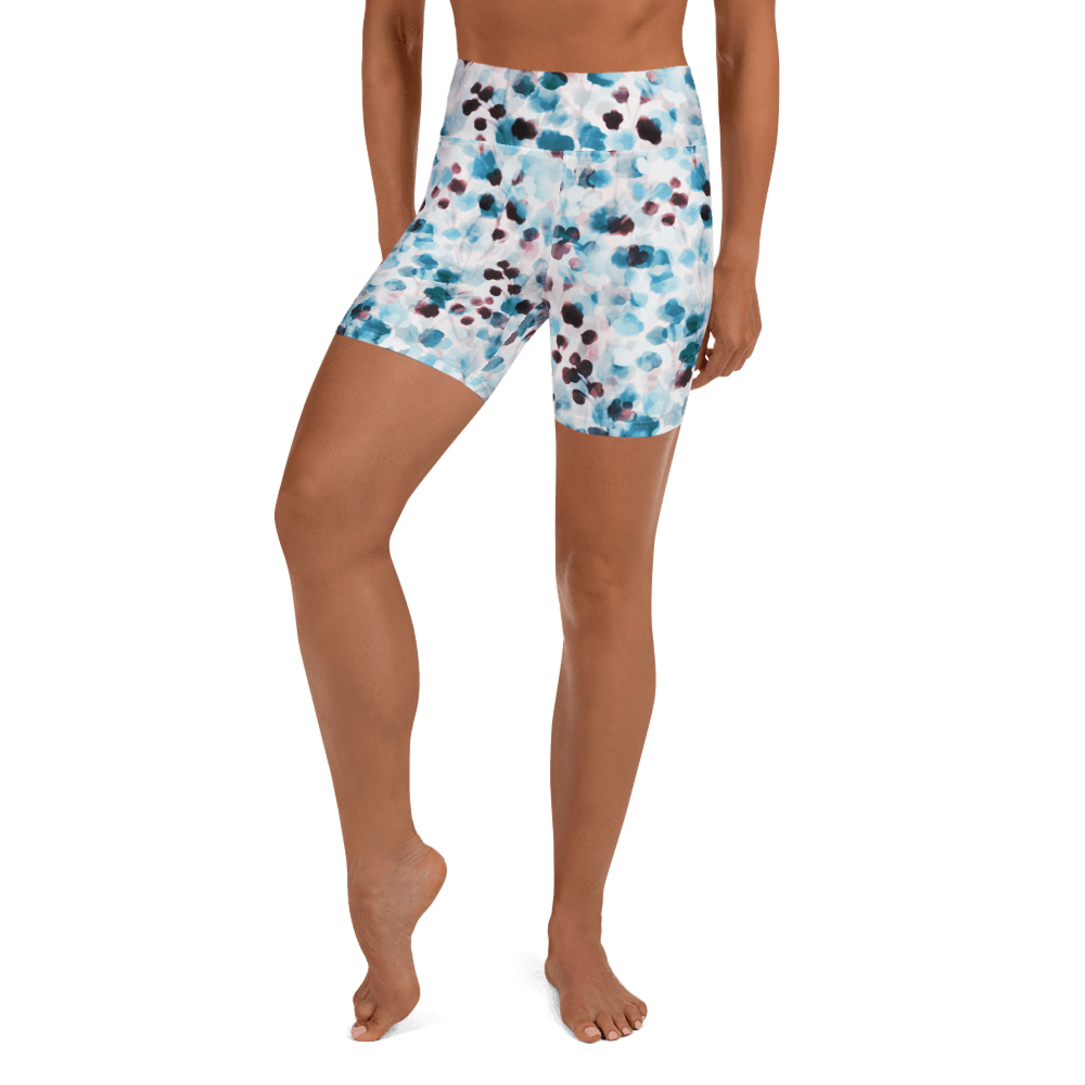Watercolor Flowers  Yoga Shorts