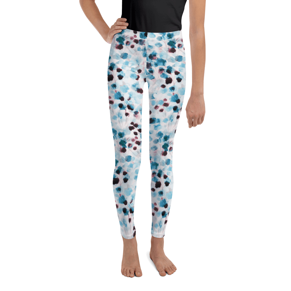 Watercolor Flowers  Youth Leggings