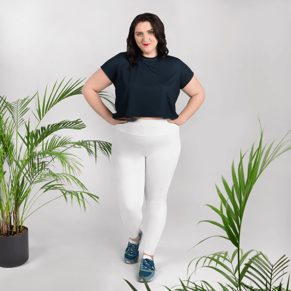 White  Plus Size Leggings